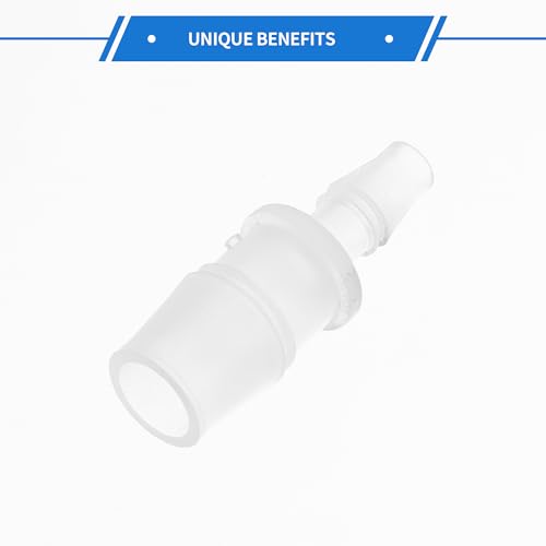 4pcs Plastic Hose Barb Fitting 1/2" to 1/4" Barbed Splicer Mender Joint Adapter Aquarium Clear - size: 1/2"-1/4"