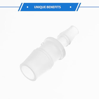 4pcs Plastic Hose Barb Fitting 1/2" to 1/4" Barbed Splicer Mender Joint Adapter Aquarium Clear - size: 1/2"-1/4"