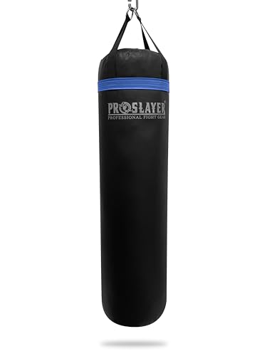 100lb Boxing MMA Heavy Punching Bag UNFILLED - Made in USA - color: Black/Blue
