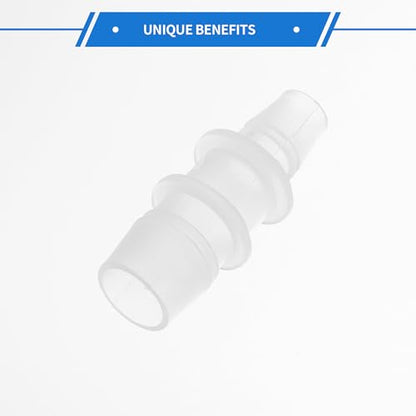 4pcs Plastic Hose Barb Fitting 9/16" to 3/8" Barbed Splicer Mender Joint Adapter Aquarium Clear - size: 9/16"-3/8"