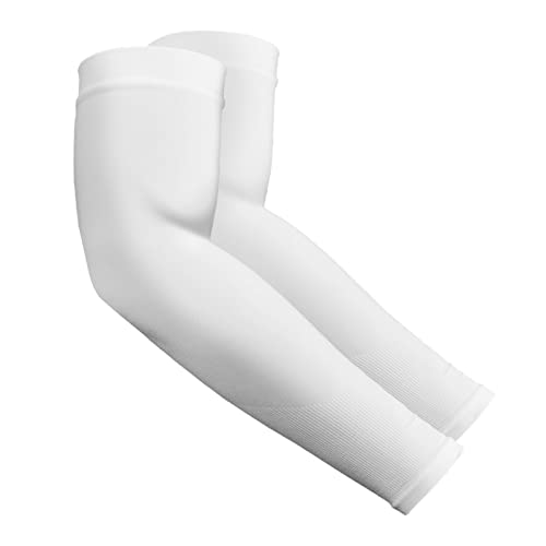 YESLIFE UPF 50 Cooling Sports Arm Sleeve for Men&Women - color: White