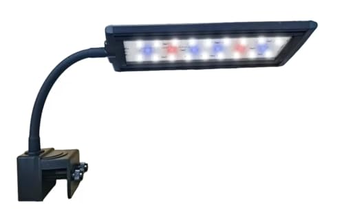 10W Clip-On Aquarium Light - White/Blue/Red,5 Brightness Levels,Timer (3/6/12H) - size: 10w