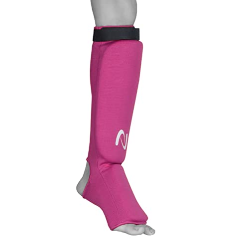 UFG Ultimate - Cloth Shin Instep Guard - Karate MMA Boxing Muay Thai Training Protection - color: Pink, size: Large-X-Large