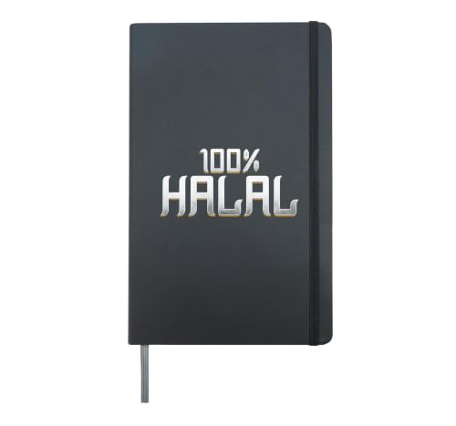 Halal 100% Permissible Quran Muslim Islam Allowed Hardcover Journal, Black
