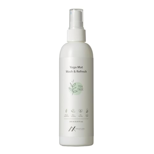 Yoga Mat Wash – Yoga Mat Spray for All Mats and Pilates, Yoga Accessories, Fitness Equipment and Gym Accessories Cleaner, Non-irritating, Non-alcohol - 8.45fl oz (Tea Tree) - color: Tea Tree