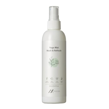 Yoga Mat Wash – Yoga Mat Spray for All Mats and Pilates, Yoga Accessories, Fitness Equipment and Gym Accessories Cleaner, Non-irritating, Non-alcohol - 8.45fl oz (Tea Tree) - color: Tea Tree