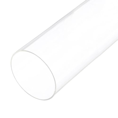 18" Clear Plastic Rigid Pipe 76mm ID x 80mm OD (3" ID x 3.125" OD) Acrylic Round Tubing, [for Plumbing, Hydraulics, Aquarium] - size: 3" x 3.125"