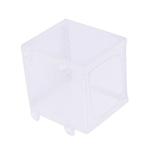 Happyyami Aquarium Net for Baby Fish Fish Breeder Net with Cups Polyester and Plastic Construction for Fish Tank White