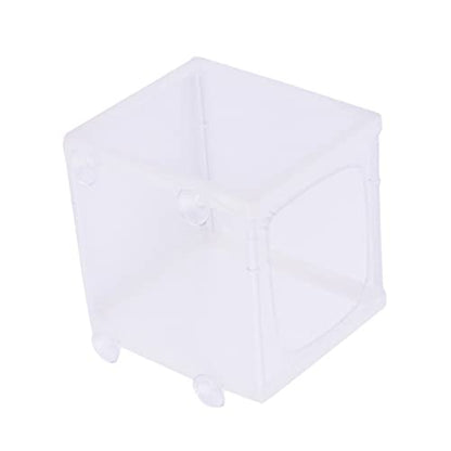 Happyyami Aquarium Net for Baby Fish Fish Breeder Net with Cups Polyester and Plastic Construction for Fish Tank White