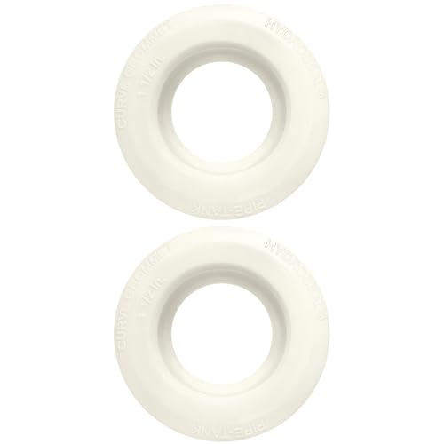 1 1/2" HYDROSEAL (2 pack) SIAMSEAL Flexible Tank Adapter For 1 1/2 inch PVC Pipe, Pipe-Tank Connector, Curve grommet,Heat UV &Chemical resistance, longer service life. RDWC - size: 1 1/2 inches-2Pcs
