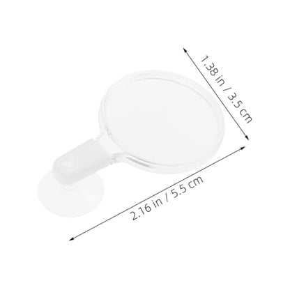 4pcs Acrylic Magnifier with Suction Cups for Fish Tank Observation High Definition Magnifying Lens for Micro Landscapes and Spiders for Easy Viewing and Details