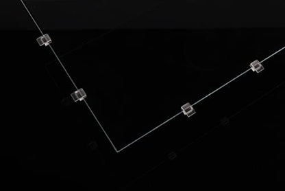 Low-Profile Clear Acrylic Aquarium Cover Clips for 4mm Glass Lid (3.5mm Gap per Side) - 12pcs, Minimalist, Fits Rimless Tanks of All Thicknesses - size: 4mm with 3.5mm Gap (12 pcs)