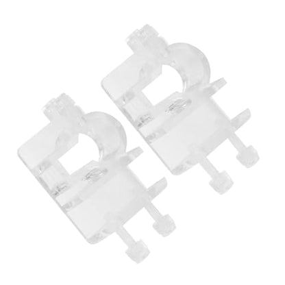 2Pcs Transparent Acrylic Aquarium Hose Clamp Holder Tube Clip for 12-18mm Pipes No-Suction Mount for Fish Tank Wall 5-15mm