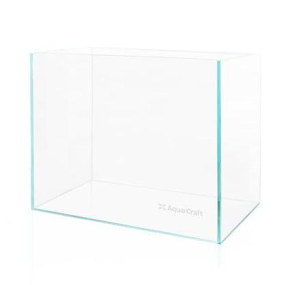3.5 Gallon Rimless Aquarium, Ultra Clear Nano Betta Tank | 5mm low iron glass, 14.5 x 5.1 x 10.6 in rectangular design for betta fish, shrimp, aquascaping and planted setups - color: 3.5 Gallons, size: Nano