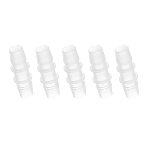 PATIKIL 1/2" x 1/2" Plastic Hose Barb Fitting, 5 Pcs Thru-Bulk Pipe Connectors Barbed Splicer Mender Joint Adapter Union for Aquarium Fuel Gas Liquid Air - size: 1/2" x 1/2"