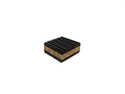 2"x2" PROFESSIONAL GRADE Cork and Ribbed Neoprene Vibration Pad 1 Pack - size: 2x2
