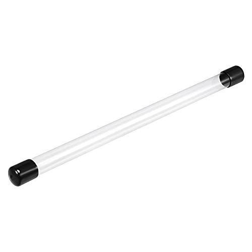 MECCANIXITY Clear Storage Tube 18x20mm Small Plastic Round Tubing with Caps Rigid Bottle Container 400mm/15.7 Inch for Item Stored - size: 18x20x400mm