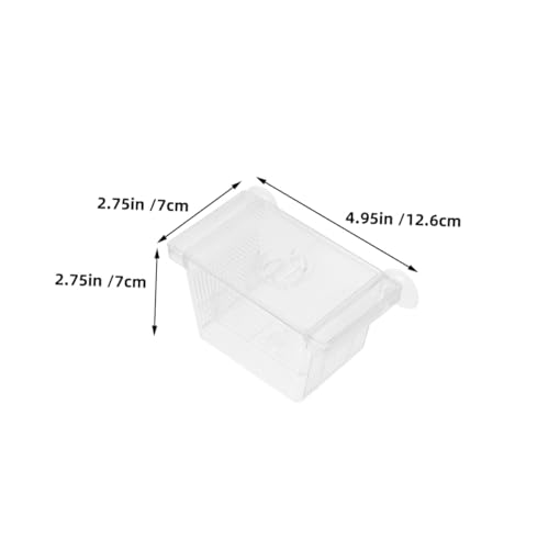 DOITOOL 4pcs Fish Fry Breeding Box Double-Layer Self-Floating Plastic Incubator Aquarium Separator for Betta and Fry Nursery Tank Habitat