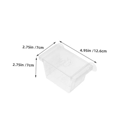 DOITOOL 4pcs Fish Fry Breeding Box Double-Layer Self-Floating Plastic Incubator Aquarium Separator for Betta and Fry Nursery Tank Habitat