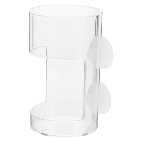 Wakauto Aquarium Fish Feeder Cup with Suction Cups Portable Fish Tank Feeding Ring for Shrimp Anti-Drift Sinking Design Aquarium Accessory for Freshwater and Saltwater Tanks