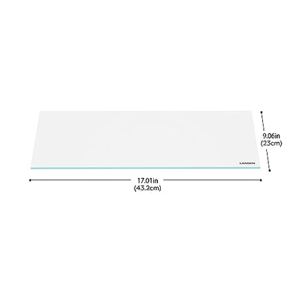 4mm Glass Aquarium Lid with Clips for 45x30cm Rimless Tank | Lid 43.2x23cm; reduces evaporation and jumping - size: 432x230mm (1 pc)