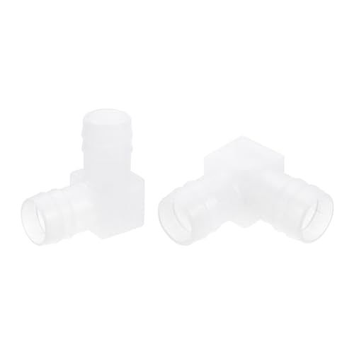 uxcell 11/16" 90 Degree Elbow Hose Barb, 4pcs L-Shaped Aquarium Air Valve Connector Tubing for Fish Tank Pond Air Line - size: 11/16"