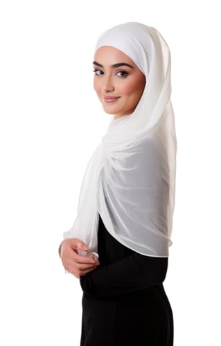 Stylish Premium Modal Viscose Hijabs for Women - color: White