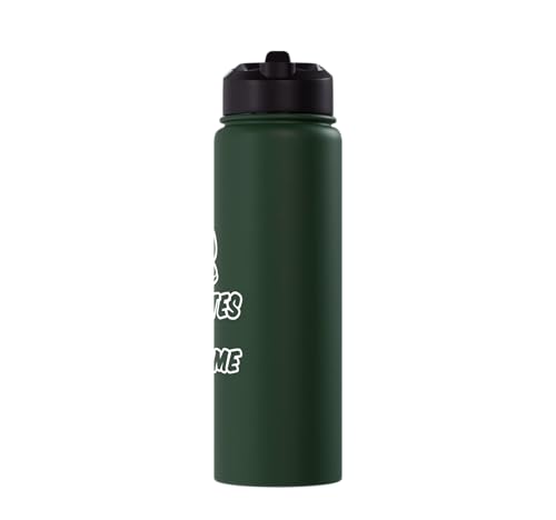 3 Minutes Is A Long Time Boxing Round Timer Training - Stainless Steel Insulated Water Bottle - color: Dark Green