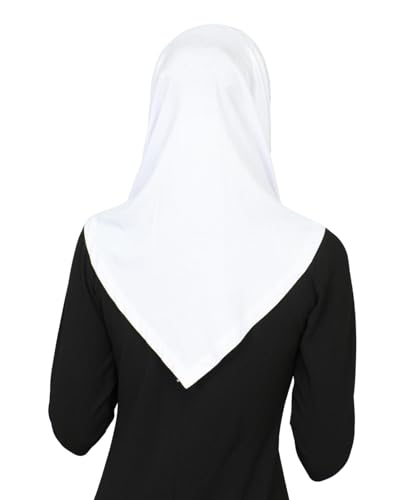 Prien Chic Ready To Wear Hijab For Women, Muslim Long Turban Undercap Set, Instant Scarf, Prayer Clothes For Girls, Abaya - color: White