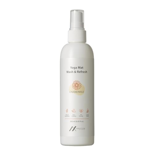 Yoga Mat Wash – Yoga Mat Spray for All Mats and Pilates, Yoga Accessories, Fitness Equipment and Gym Accessories Cleaner, Non-irritating, Non-alcohol - 8.45fl oz (Chamomile) - color: Chamomile