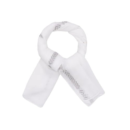 RARITYUS Sparkly Rhinestone Hijab Scarf for Women Silky Chiffon Instant Muslim Islamic Hijab Head Wrap Long Shawls - color: White