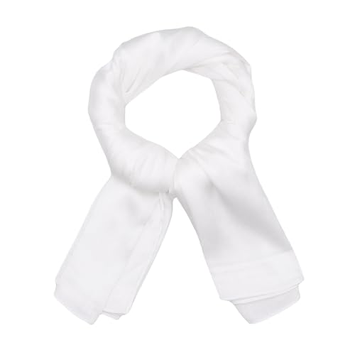 JUMISEE Silky Satin Hijab Scarf for Women Fashion Crinkle Crepe Instant Muslim Islamic Hijab Head Wrap Long Shawls - color: White