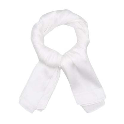 JUMISEE Silky Satin Hijab Scarf for Women Fashion Crinkle Crepe Instant Muslim Islamic Hijab Head Wrap Long Shawls - color: White