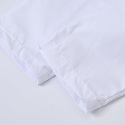Boys Muslim Thobe Islamic Clothing Kids Muslim Prayer Clothes for Boys Eid Outfit Toddler Kaftan Ramadan Shirt Pants - color: White, size: 4-5T