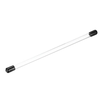 MECCANIXITY Clear Storage Tube 6.3x8.3mm Small Plastic Round Tubing with Caps Rigid Bottle Container 200mm/8 Inch for Item Stored - size: 6.3x8.3x200mm