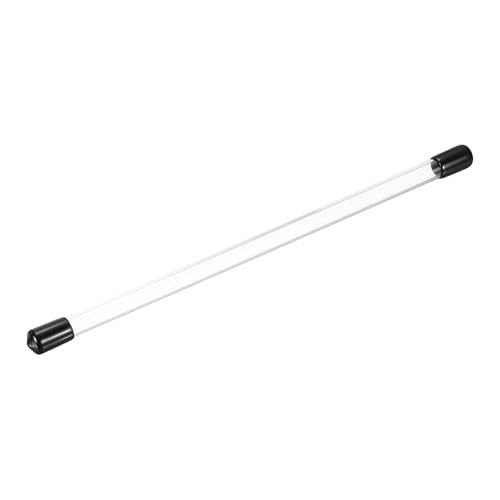 MECCANIXITY Clear Storage Tube 6.3x8.3mm Small Plastic Round Tubing with Caps Rigid Bottle Container 200mm/8 Inch for Item Stored - size: 6.3x8.3x200mm