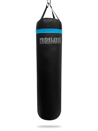100lb Boxing MMA Heavy Punching Bag UNFILLED - Made in USA - color: Black/Light Blue