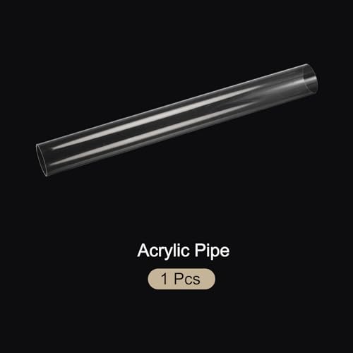 18" Clear Plastic Rigid Pipe 47mm ID x 50mm OD (1 7/8" ID x 2" OD) Acrylic Round Tubing, [for Plumbing, Hydraulics, Aquarium] - size: 1.875" x 2"