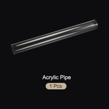 18" Clear Plastic Rigid Pipe 47mm ID x 50mm OD (1 7/8" ID x 2" OD) Acrylic Round Tubing, [for Plumbing, Hydraulics, Aquarium] - size: 1.875" x 2"