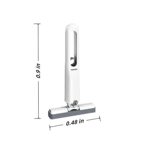 Mini Mop Portable Self-Squeeze, Wall Cleaner Mop Small with 1 Sponge Head + 1 Squeeze Handle for Kitchen, Desktop, Window, Cabinet