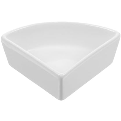 iplusmile Ceramic Hamster Food Bowl, White, 5"