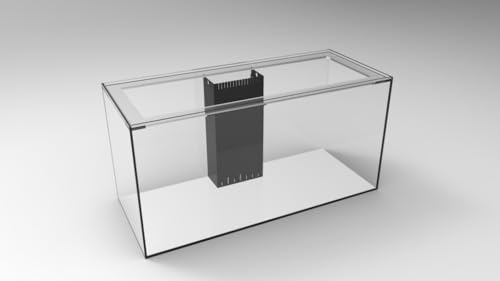 100 Gallon-A Starfire Aquariums with Center Overflow 48x20x24 H 12mm Starfire/Low Iron Glass - size: 100 Gal 48x20x24"