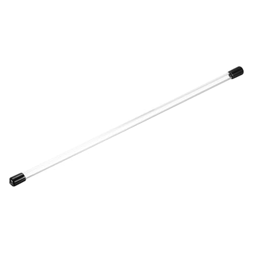 MECCANIXITY Clear Storage Tube 5.4x8.8mm Small Plastic Round Tubing with Caps Rigid Bottle Container 300mm/12 Inch for Item Stored - size: 5.4x8.8x300mm