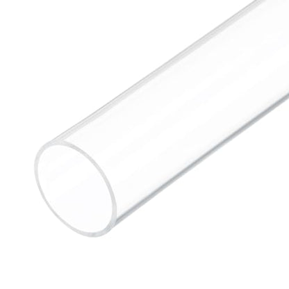 18" Clear Plastic Rigid Pipe 44mm ID x 50mm OD (1 3/4" ID x 2" OD) Acrylic Round Tubing, [for Plumbing, Hydraulics, Aquarium] - size: 1.75" x 2"