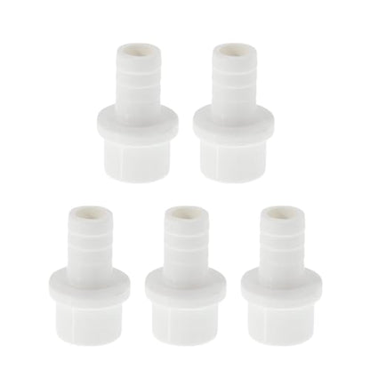 Plastic Hose Barb Fitting 1" x 5/8" Barb OD Straight Through Pipe Connector White 5 Pcs - color: White, size: 1" x 5/8" OD