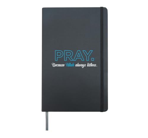 Pray Prayer Allah Prayer Quran Islamic Islam Gift Hardcover Journal, Black