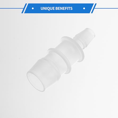 4pcs Plastic Hose Barb Fitting 5/8" to 5/16" Barbed Splicer Mender Joint Adapter Aquarium Clear - size: 5/8"-5/16"