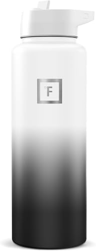 IRON °FLASK 40 oz Wide Mouth Water Bottle with Straw - color: Day & Night, style: Straw - 40 Oz (1 Lid)