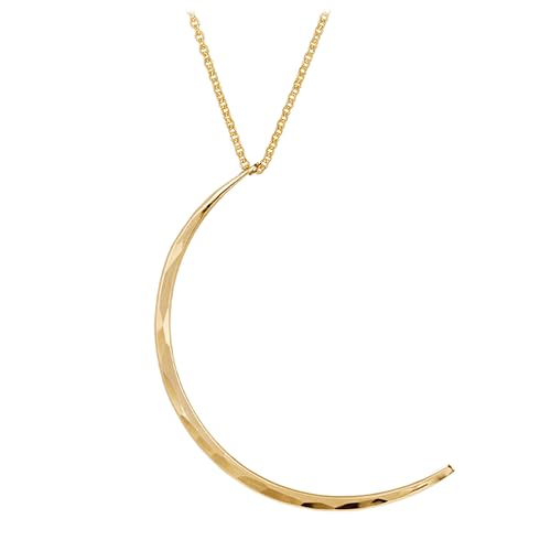 James Michelle Luna Moon Necklace for Women – 3-Year Color Guarantee – Waterproof, Non-Tarnish, Hypoallergenic, Silver & Gold PVD Coated – Perfect for Beach, Weddings, Gifts - color: Gold, size: 18"