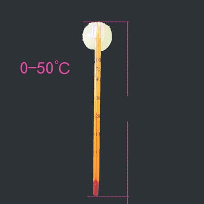 Liquid in Glass Aquarium Thermometer with Suction Cup 0 to 40°c for Fish Tank Water Temperature Meter - color: White stick waterpro